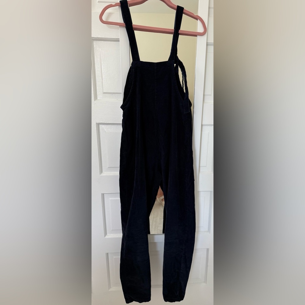 Lucy and Yak navy corduroy overalls